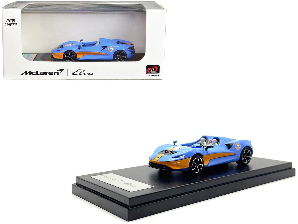 LCD Models 1:64 Scale McLaren Elva Gulf Blue/Orange - LCD64022-GUO